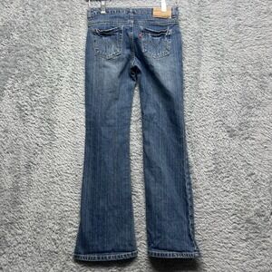 Levis Girls‎ Jeans Size 10 Blue Flare Stretch Adjustable Waist Retro 90s Y2K
